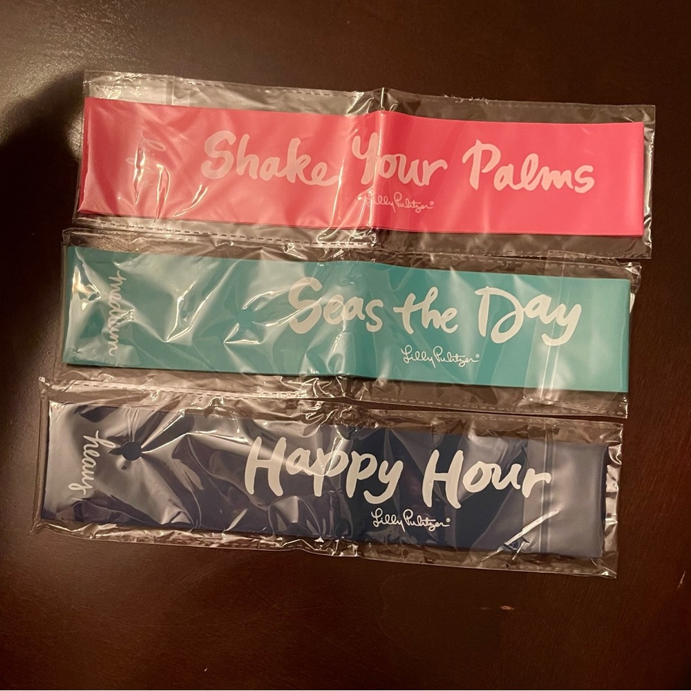 Lilly Pulitzer Resistance Bands, NWT, set of 3